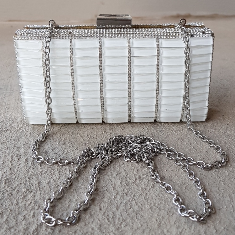Charming Charlie RSVP rhinestone box clutch